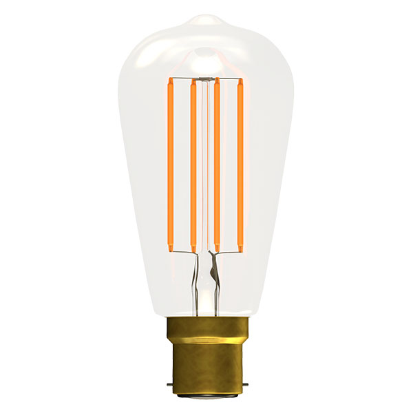 LED 4W Clear Filament Squirrel Cage - BC - 2700K